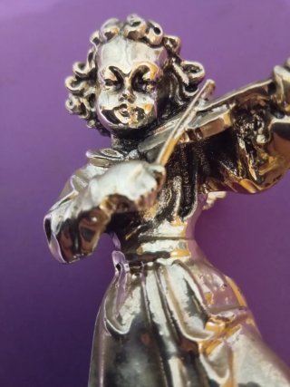 Ángel resina plata violín