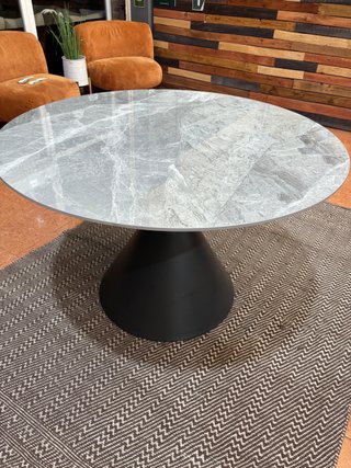 MESA REDONDA EFECTO MÁRMOL 120 CM ELEGANTE