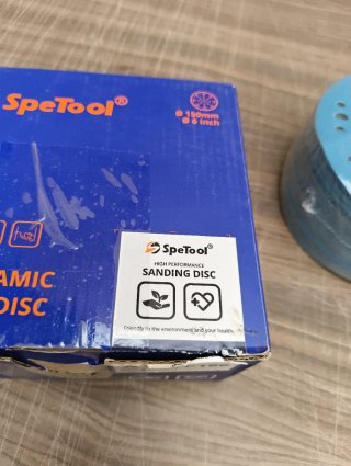 Discos de lija cerámicos SpeTool 150mm P180 (60 ud