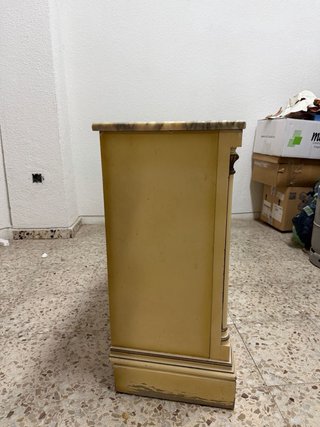 Mueble recibidor mármol y madera