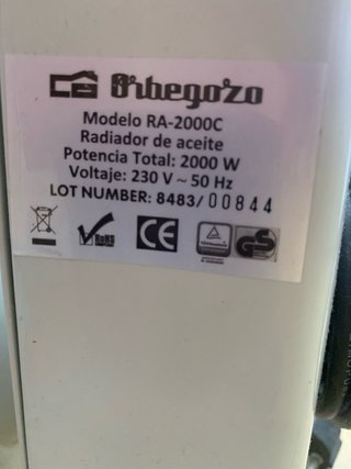 Radiador Orbegozo RA 2000C