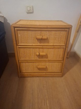 Cajonera de bambú 3 cajones