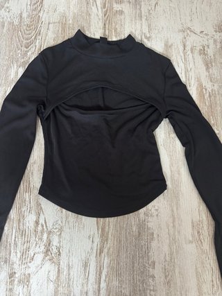 Lote 3 tops manga larga (verde, negro, blanco)