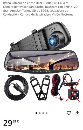 Espejo retrovisor grabación Full HD