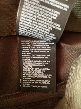 H&M 2 pantaloni elasticizzati nero e verde kaki
