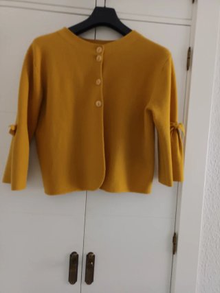 Chaqueta punto mujer talla única mostaza