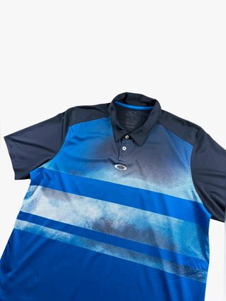 Vintage Oakley Polo Blue y2K retro Streetwear