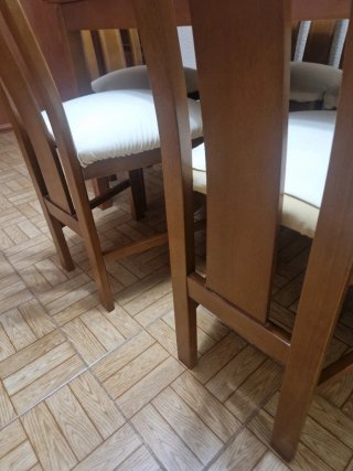 6 Sillas Comedor Madera Beige