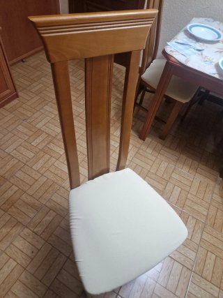 6 Sillas Comedor Madera Beige