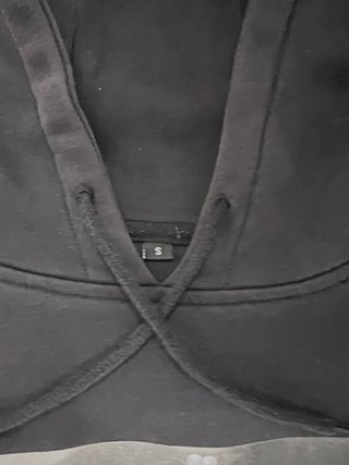 Sudadera Negra con Estampado praz