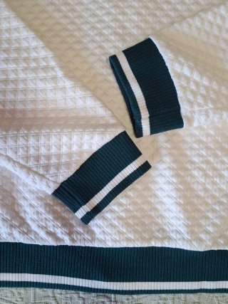 Cazadora Zara universitaria blanca Talla L
