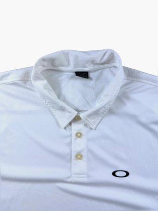 Vintage Oakley Polo T-Shirt golf White icon Tn