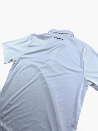 Vintage Oakley Polo T-Shirt golf White icon Tn