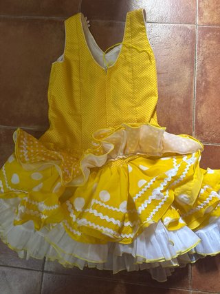 Vestido Gitana Niña con Bolsillo Amarillo