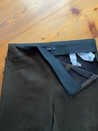 Leggings Zara simil pelle elasticizzata  marrone.
