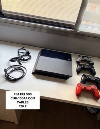 PS4 Fat 500 CUH-1004A con cables