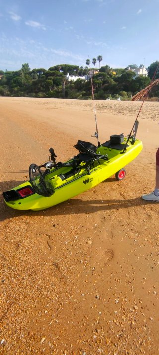 Kayak pesca desmontable con motor