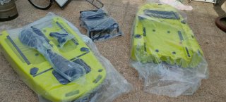 Kayak pesca desmontable con motor
