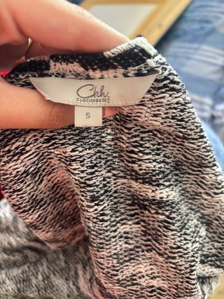 Chaqueta larga geométrica talla única