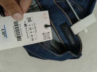 Conjunto Zara Denim Top y Pantalón Talla S