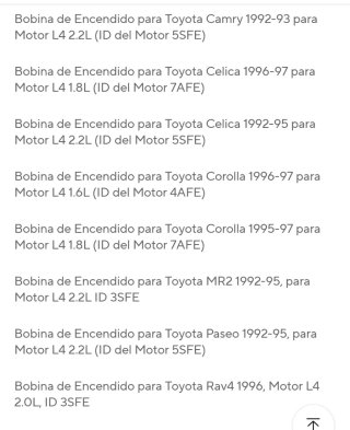 Bobina Encendido Toyota