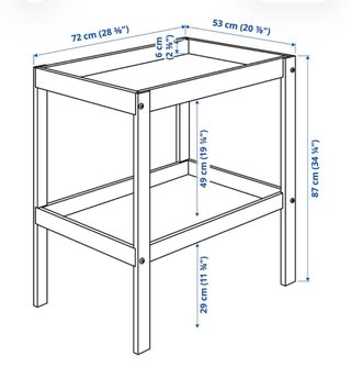 Mueble cambiador IKEA blanco solo el mueble