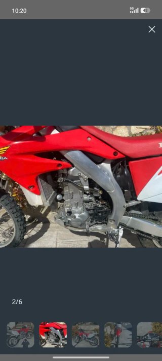 Honda Enduro/Motocross Roja y Blanca