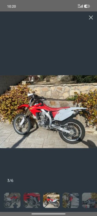 Honda Enduro/Motocross Roja y Blanca