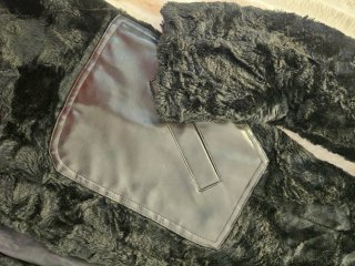 Abrigo Vintage Pelo y Cuero Y2K 90s