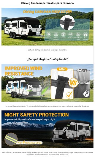 NUEVO! (66€) Cubierta Techo Caravana 210D 7.5x3m