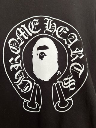 Camiseta BAPE x Chrome Hearts Negra