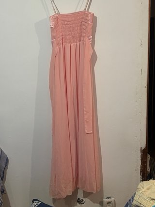 Vestido largo rosa de fiesta