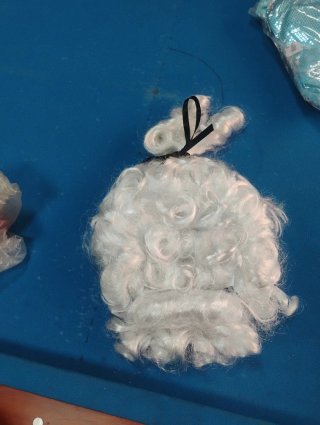 Disfraz Peluca Blanca Rizada