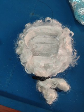 Disfraz Peluca Blanca Rizada