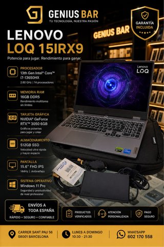 Lenovo LOQ 15IRX9 Portátil Gaming