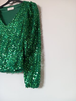 J. Simorra pantalón y top Fiesta Verde esmeralda