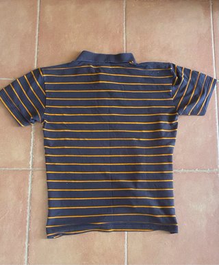Camisa Polo Rayas Marrón y Naranja Lacoste