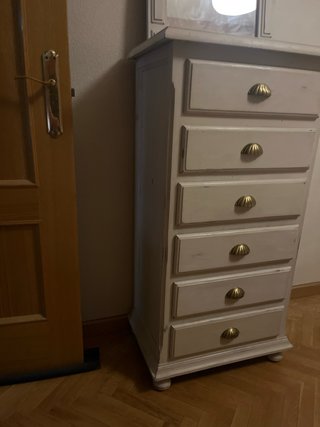 Cajonera beige 6 cajones, madera .