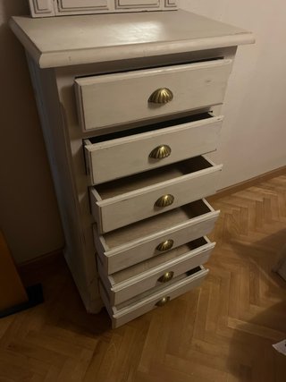Cajonera beige 6 cajones, madera .