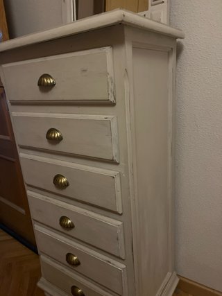 Cajonera beige 6 cajones, madera .