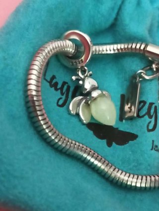 Charm de plata Luciérnaga Brillante