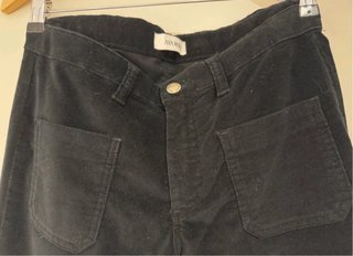 Pantalón campana pana negro