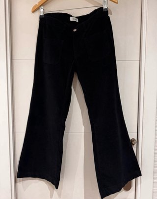 Pantalón campana pana negro