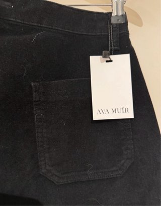 Pantalón campana pana negro