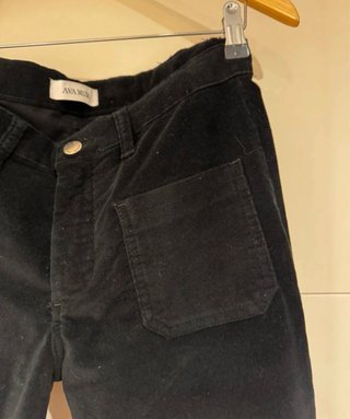 Pantalón campana pana negro