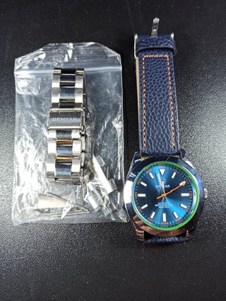 Reloj BENYAR Automático Azul y Plateado