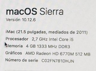 Imac 21,5”Bolsa de transporte Tengo la factura aun