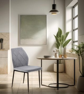 Silla comedor gris moderna Lina