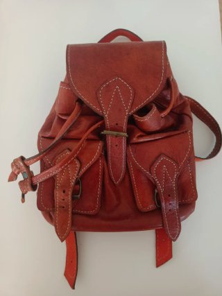 Mochila de cuero estilo vintage