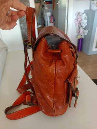 Mochila de cuero estilo vintage